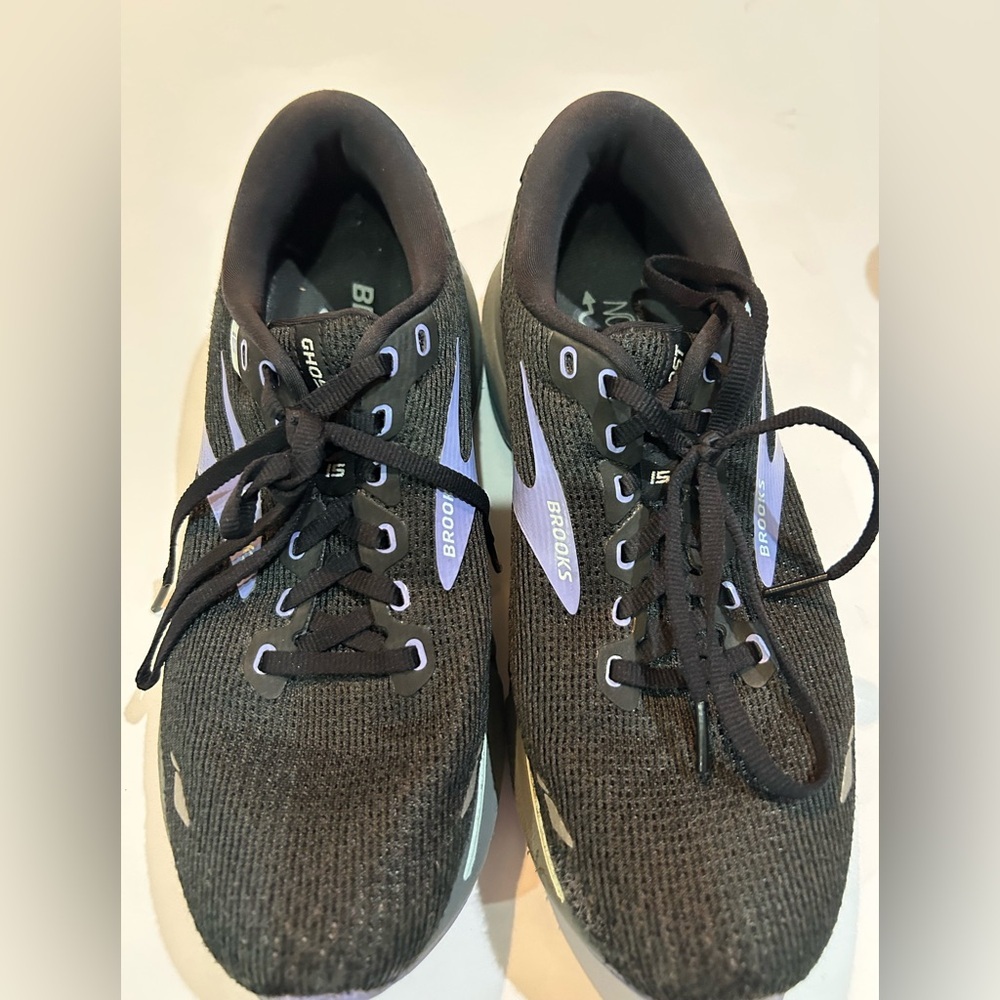 Brooks Ghost 15 Women's 10B Black Purple 1203801B011 Running Sneaker Shoes - Picture 7 of 8